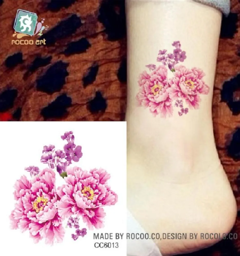 66cm Temporary fake tattoos Waterproof tattoo stickers body art Painting for party decoration etc mixed flower rose peony lotus2220807