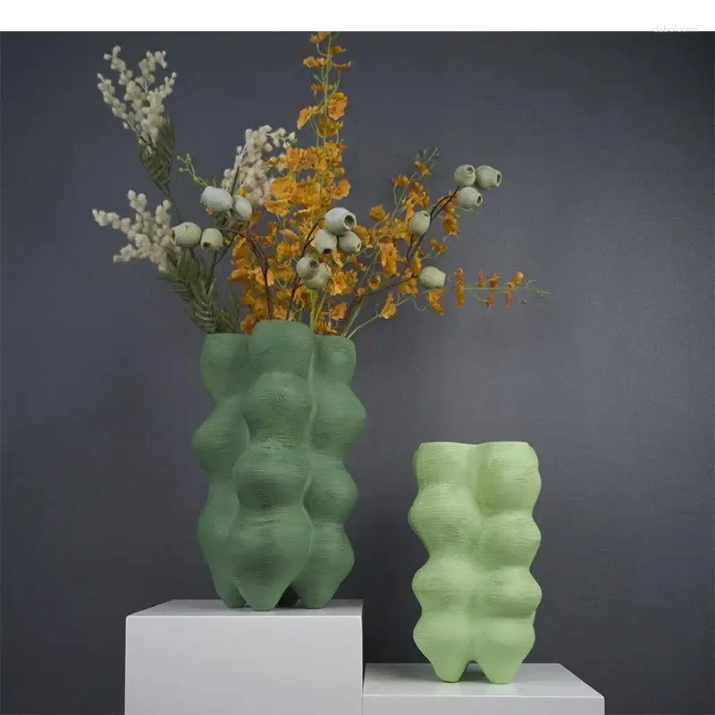 Vases Creative Abstract Resin Vase Vase Table Decoration Salon Bubble Art Arrange Flower Arrangement Home Decor Accessoires