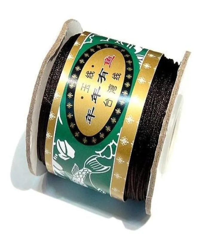 130 mlants Composants de trouvailles de cordon de jade en soie pour bricolage bijoux de bijoux 1 mm wc258202036