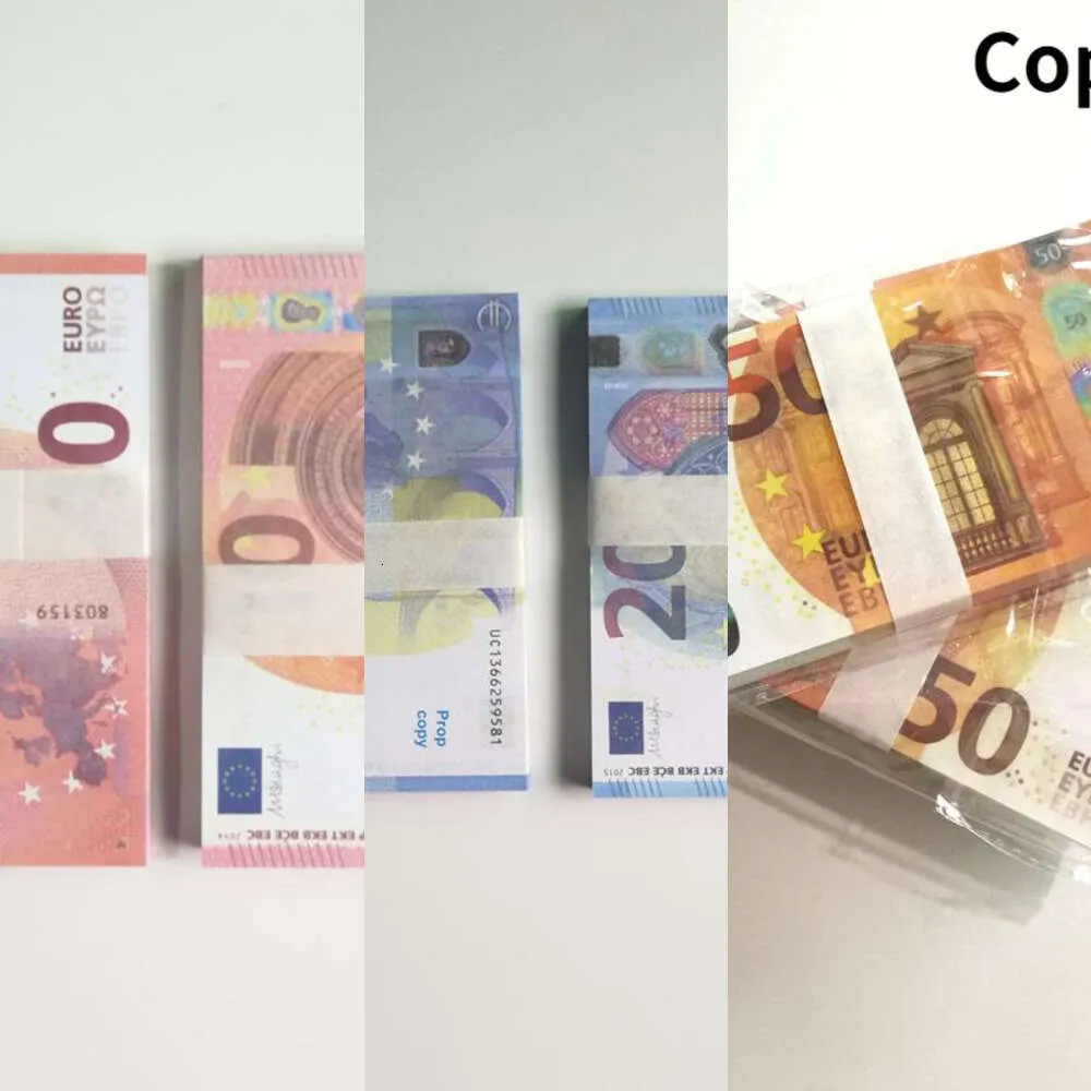 Copy Money Prop Euro Dollar 10 20 50 100 200 500 Party Supplies Fake Movie Money Billets Play Collection 100PCS/PackLAQOQAQ3