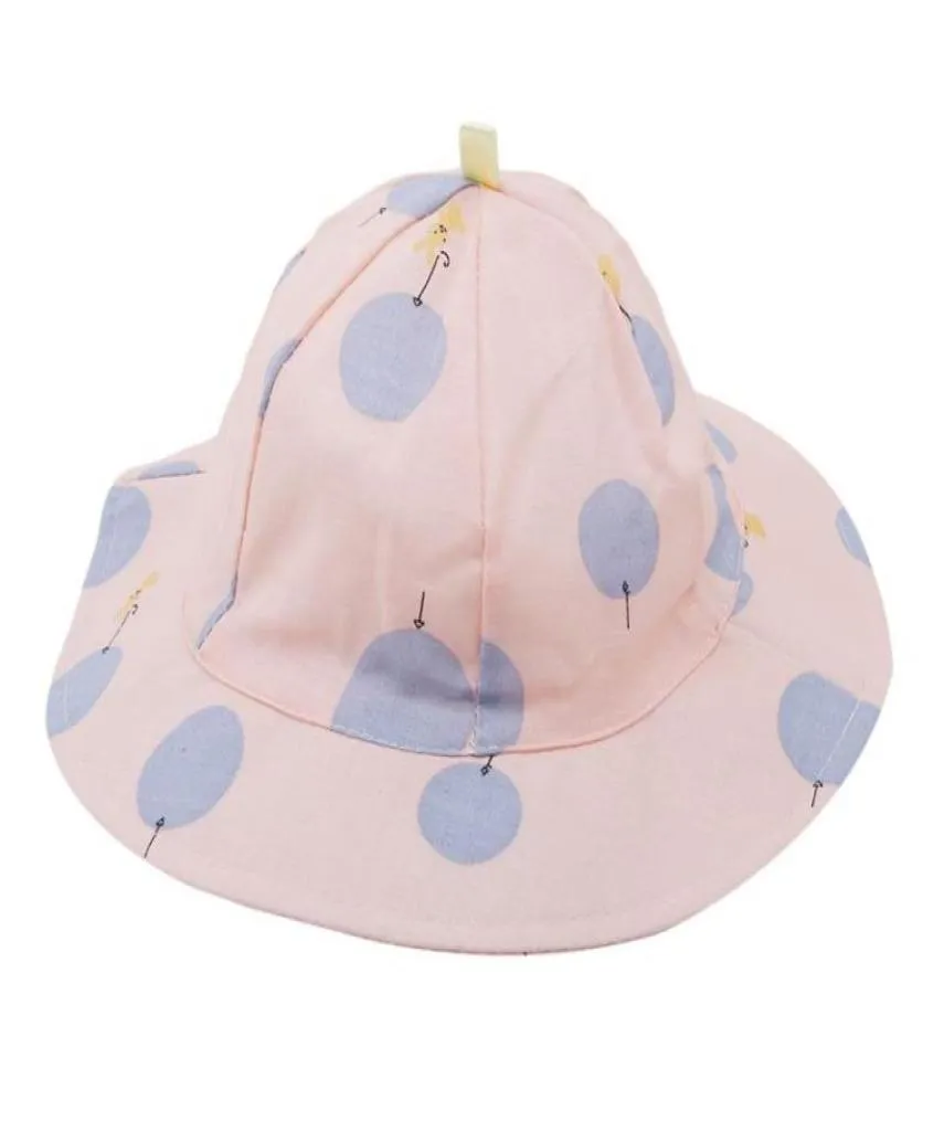 Peuter baby Kinderen Zon Cap Dot Print Baby emmer hoed Outdoor Girl Boy Strandhoeden Sunhat Wide Brim9252954