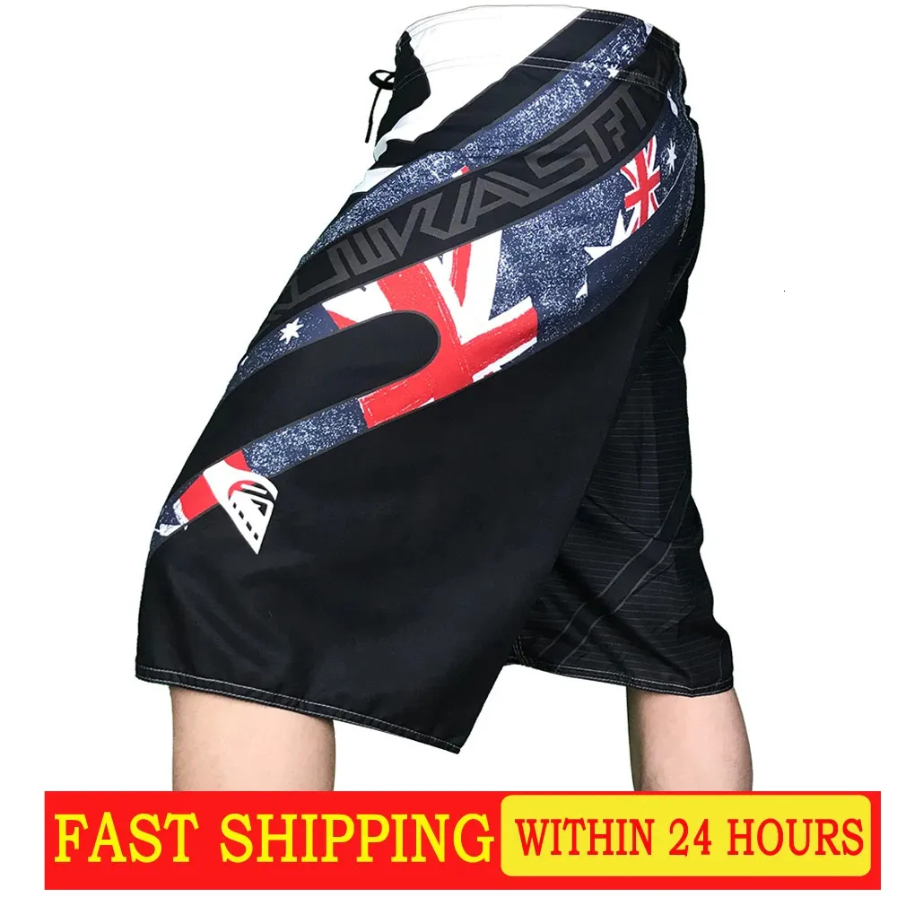 QuickDrying Heren Swimsuits Swims Surf Surf Beach Pants Board Bermuda Swimming Trunks Men Running Sports Blacks 240416