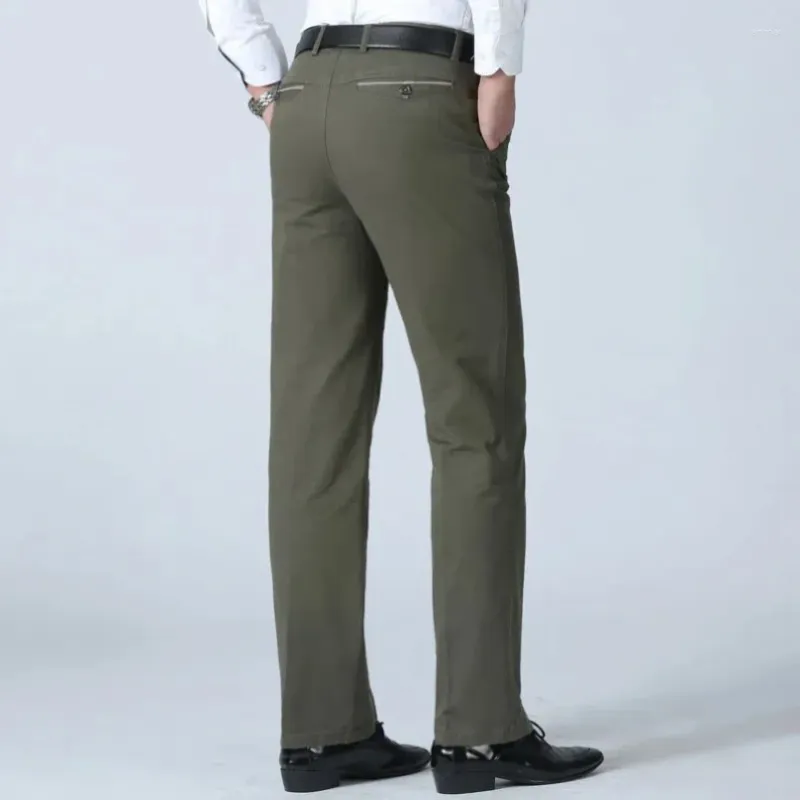 Herrenhosen Baumwollanzug Sommer dünne lässige Herbst Dicke klassische Business Mode Stretchhose Männliche Markenkleidung