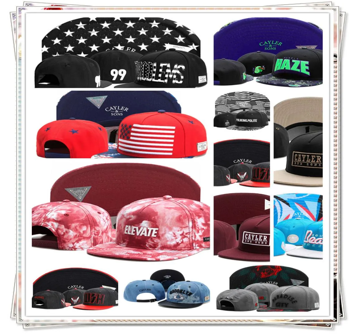 Ganze Cayler Sons Snapback Caps gestickte Hüte Männer Snapbacks Verstellbare Schnappschütze für Frauen Top Quality2414613