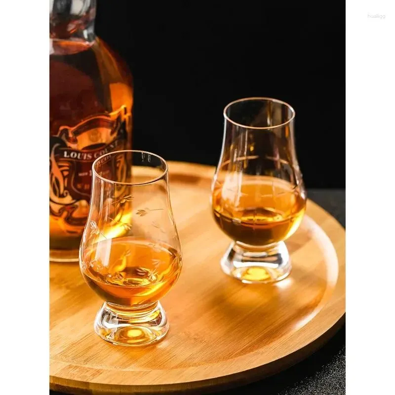 Vingglasögon som luktar Glass Cup Fashion Home Bar Whisky värmebeständig professionell smakning med hög fot muggar mjölköl koppar