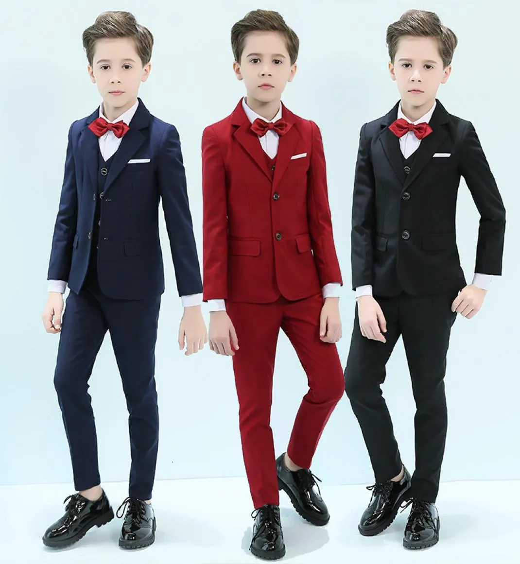 Formelle Jungenanzüge für Hochzeiten Party Kinder Blazer Anzug Jungen Kostüm Mariage Jogging Garcon Blazer Teenager Junge Britische Style Tuxedos1897213