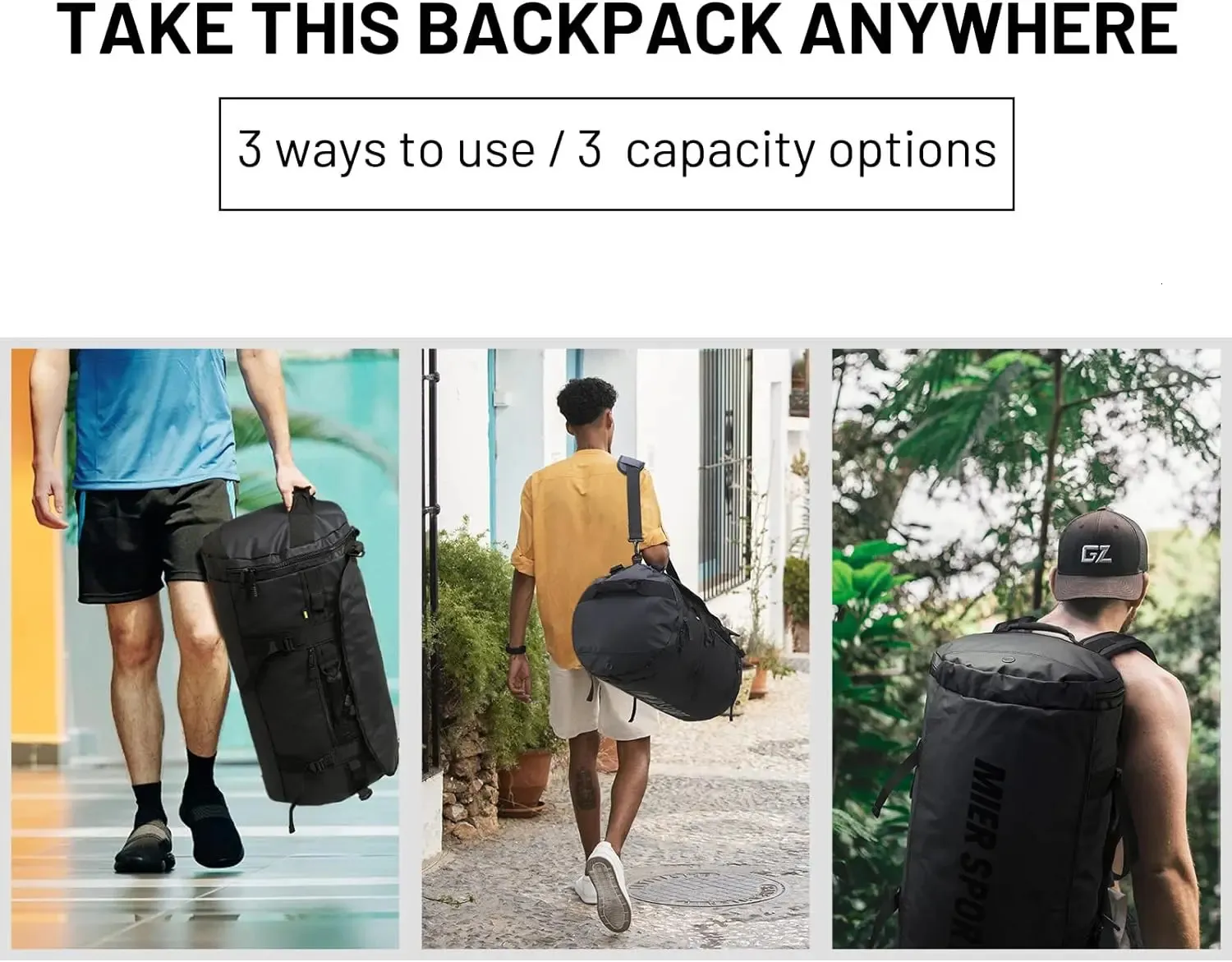 Mier large duffel backpack sales
