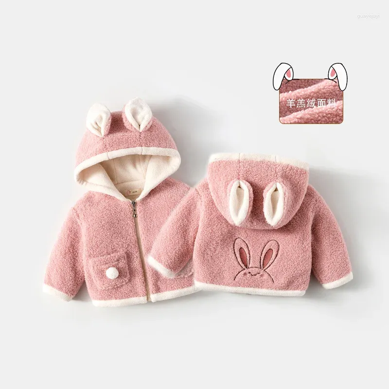 Coperoncino inverno Autunno bambine Orecchie della giacca con cappuccio con cappuccio caldo cappotti per bambini per bambini per bambini giacche per bambini 3 4 5 6 6 y