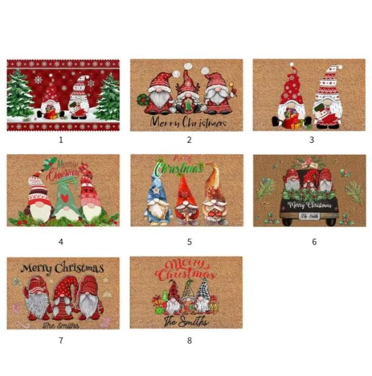 Tappeti Natale Gnome Dwarf Areormat Merry Benvenuto Segno di benvenuto Tappeto Tappeto Decorazione per la casa decorazione navidadcarpets7035423