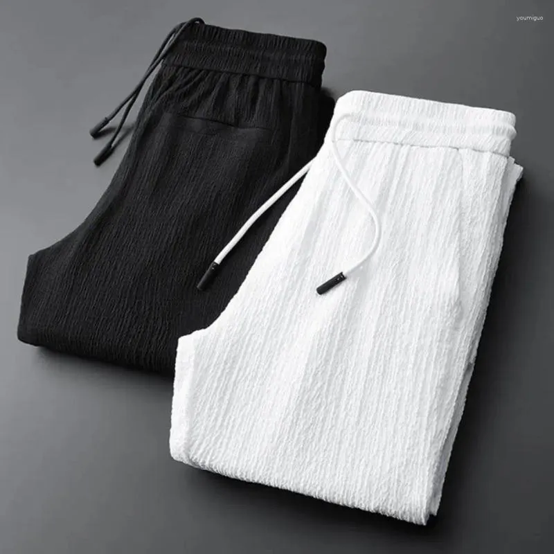 Tracksuits masculin 2024 T-shirt et pantalon de tissu de lin deux pièces d'été