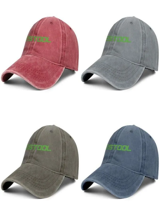 Festool Green Unisexe Denim Baseball Cap Cool Sports Custom Hats Sawstop Logos Logo Domino Track Saw Sander4581226