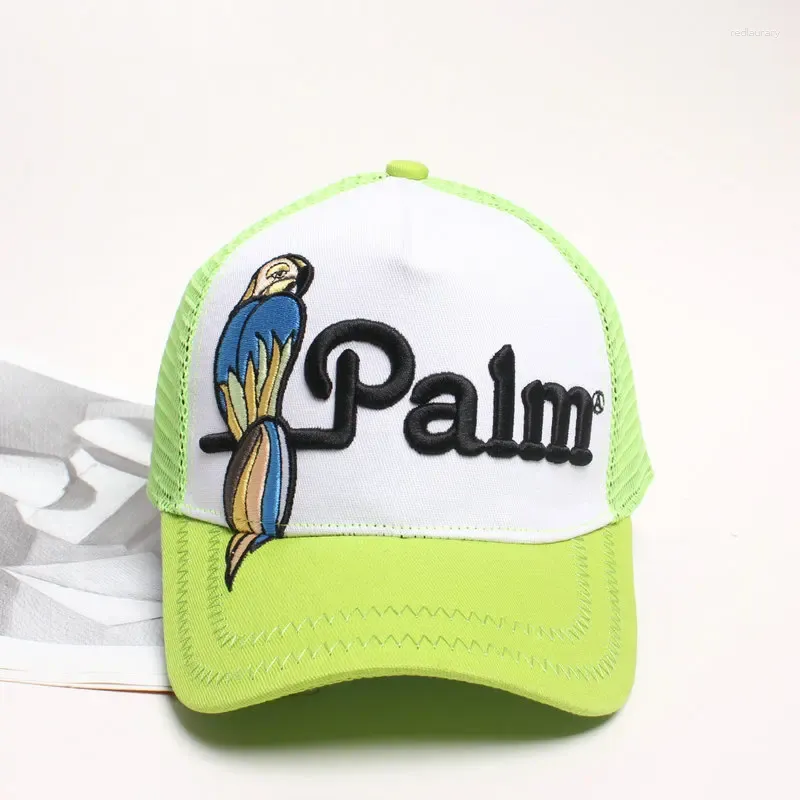Capsini a sfera 2024 estate di alta qualità colorato di pappagallo orso palma berretto da baseball ricamato per uomo cappello hip hop a maglie regolabile