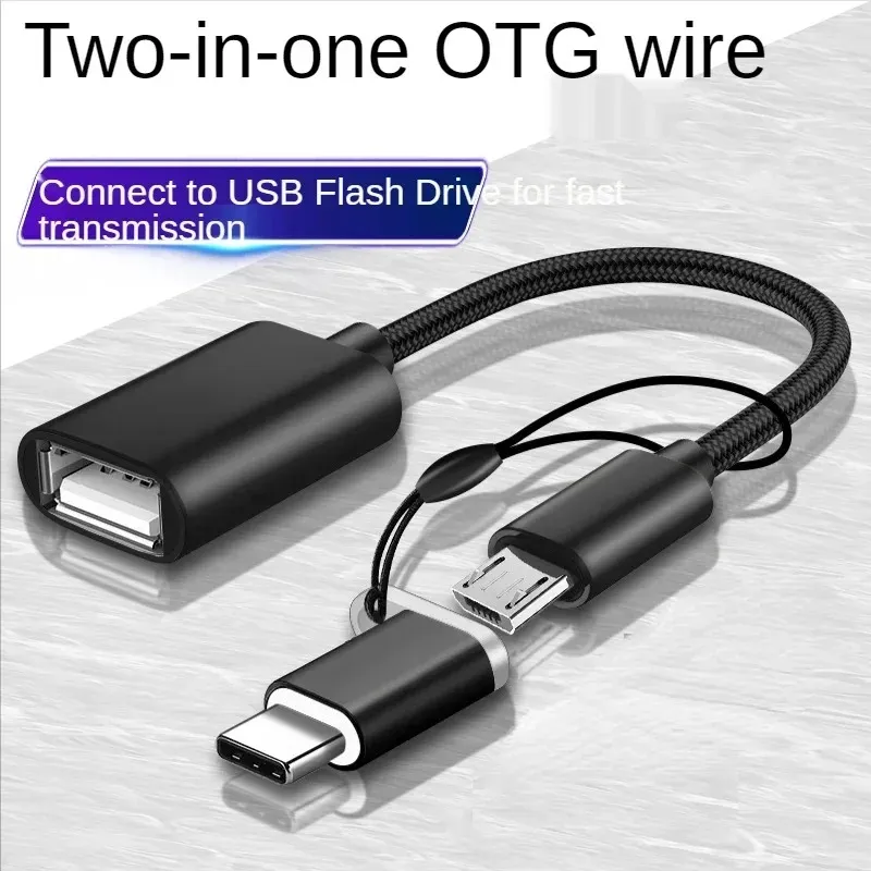 2 في 1 USB 3.0 كابل محول Type-C Micro USB إلى USB 3.0 واجهة شحن خط الكابل لمحول الهاتف المحمول للهاتف المحمول