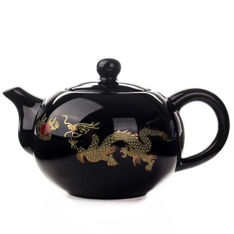Handmade Chinese Dragon Picquot Teapot Set 150ML Black Ceramic Tea Pot For Easy Tea Filtration From Cabmcau 30.1 DHgate.Com
