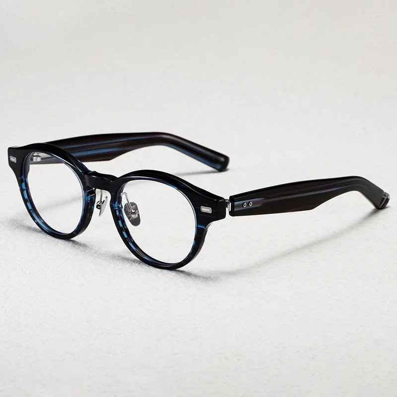 サングラス男性向け光学眼鏡レトロデザイナー150ファッションオーバルチタンファイバーグラスフレームヨーロッパとアメリカンスタイル