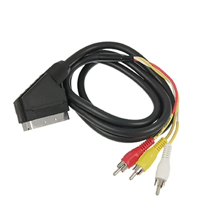 1,8M AV SCART Audio Video TV TV LOKA NES dla NES RGB Scart Cable zupełnie nowy kabel wideo RCA do NES dla FC