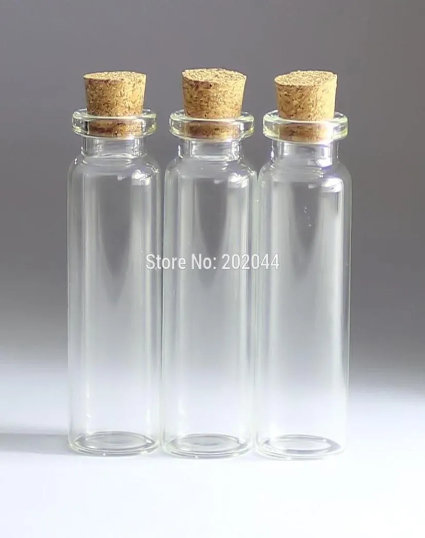 Garrafas de vidro de vidro de 100 15ml de 15 ml de frasco de frascos com rolhas de cortiça decorativa de cortiça minúscula mini -garrafa líquida Cozinha de cozinha Supplie1804894