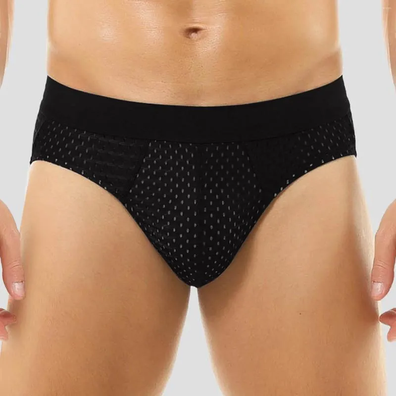 Sous-pants respirants sexy mince culotte hommes mènes sous-vêtements mode adulte basse hauteur pantalon de triangle de polyester à la hanche ouverte de la hanche ouverte