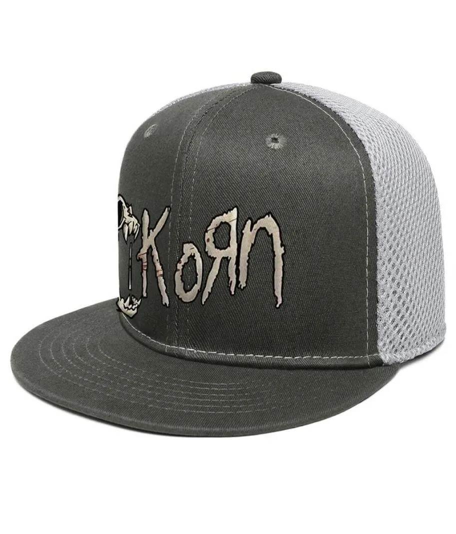 Korn Skull Splatter Image Unisex Flat Brim Trucker Cap Sports Youth Baseball Hats Korn Encounter Logo New Metal Rock Band Korn Ban3164133