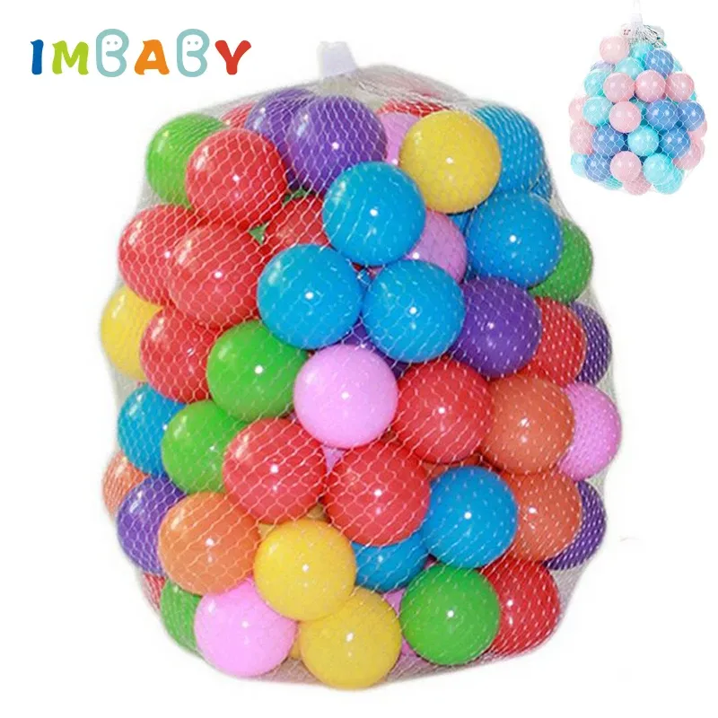 Blöcke 100/200pcs 5,5/7 cm Ozeanbällchen für Playtenkugeln Pool Baby Spielzeug Weiche Kunststoff Bunte Luft Jlingkugeln Zaunzubehör