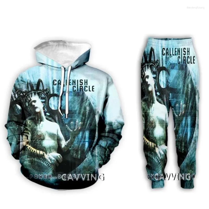 Herren Tracksuits Mode 3D Print Callenish Circle Hoodies/Kapuze-Sweatshirts Hosenhosen Anzug Kleidung zweiwertige Sets