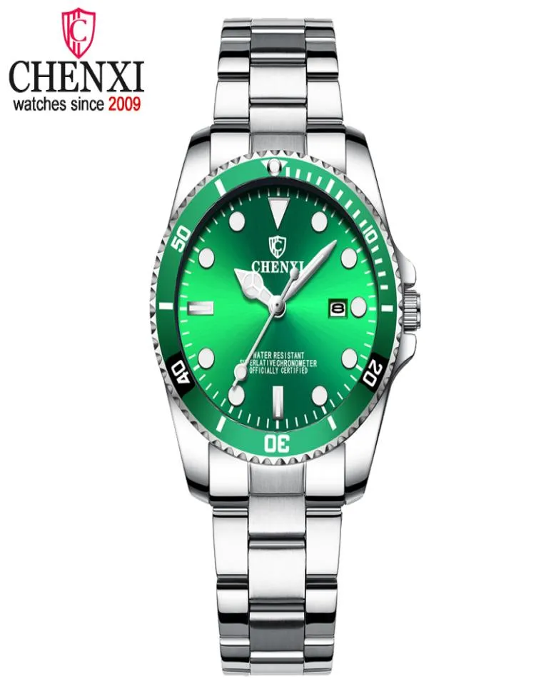 Chenxi Fashion Casual Watch Women Golden Luxury Quartz Horloges Women039S Date Clock Clock Montre Femme Brand Polshipes 2018 NIEUW XF9692671