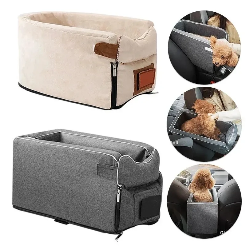 Voiture central chien de siège de siège de siège chien portable pour les petits chiens et les chats de sécurité des sacs de voyage accessoires 240423