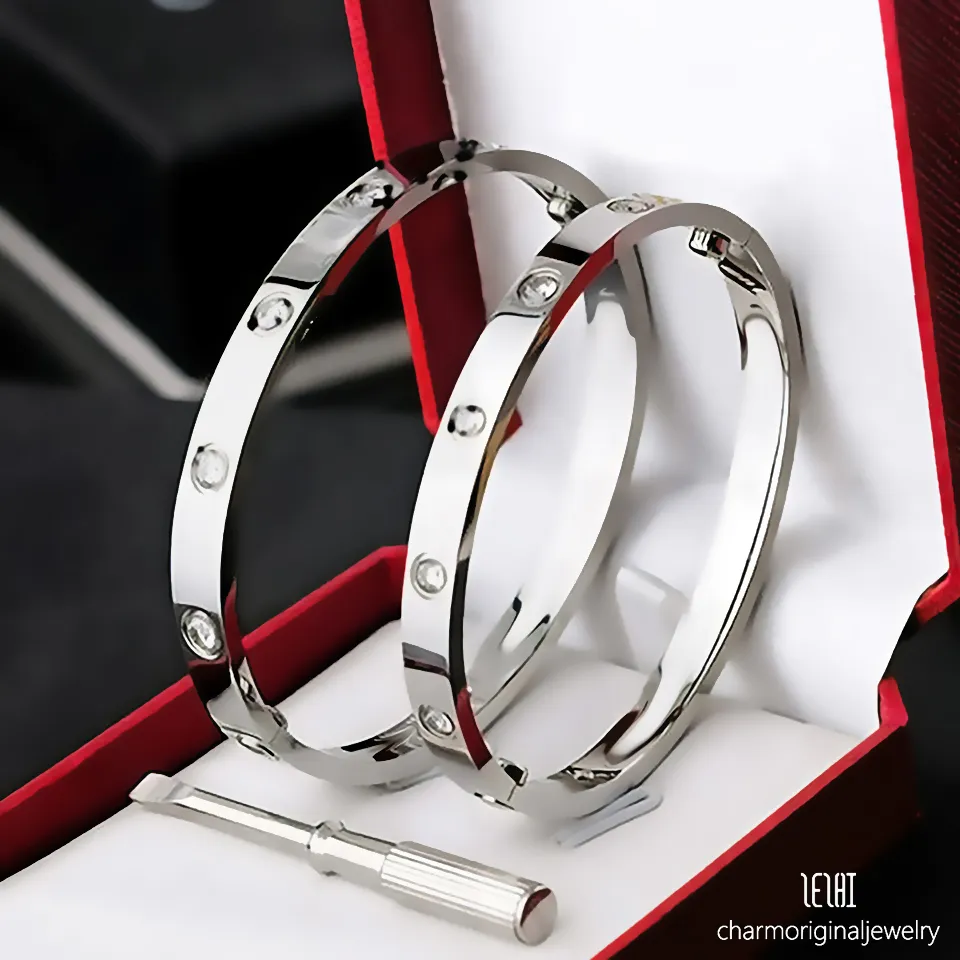 Bracelet Designer Gold For Woman Fashion Luxury Bijoux charmant Womens Titanium Steel 18K Gold Brand Christmas Cof5