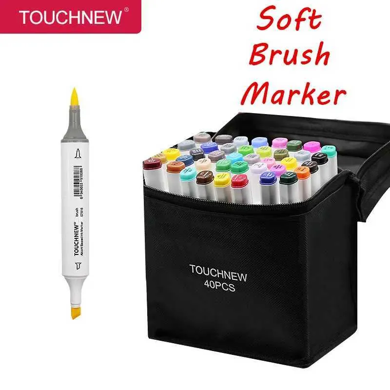 Markers TouchNew Marking Pen Set Soft Brush Marking Double Animation Animation Art Entusiast Manga Sketching Art SuppliesL2405