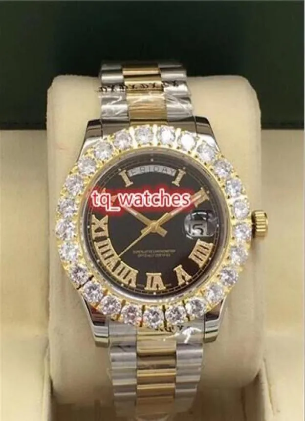 Black Dial Men039s Watches Luxury Fashion Boutique Prong Set diamond Watch Global Popular Automatic Mechanical Watch5841439