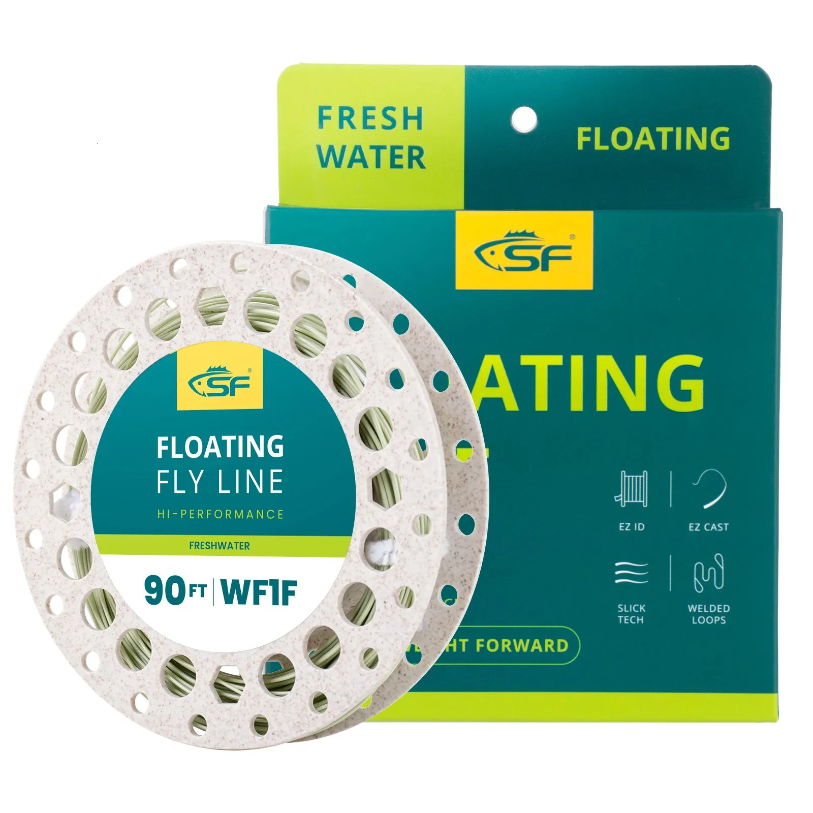 SF 90ft Allviz Bicolour Fly Fishing Ligne WF2 3 4 5 6 7 8f Poids Fond Floating avec boucle soudée 240425