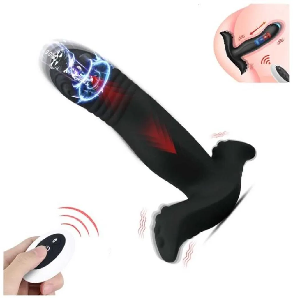 Sex Toy Massager Anal Toys 10 Speed Thrusting Prostate Massager with Remote Control Erotic Accessory Butt Plug Dildo Vibrator for 1442091