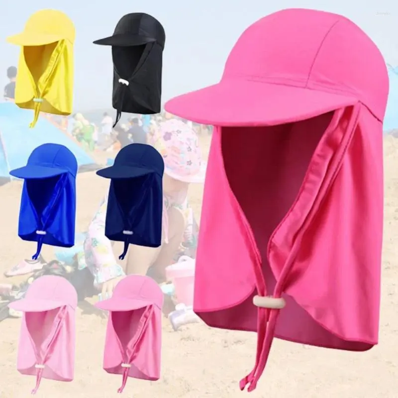 Scarves Nylon Kids Anti-UV Sunscreen Hat Creative Multicolor Breathable Child Beach Cap Bicycling Outdoor Large Brimmed Summer