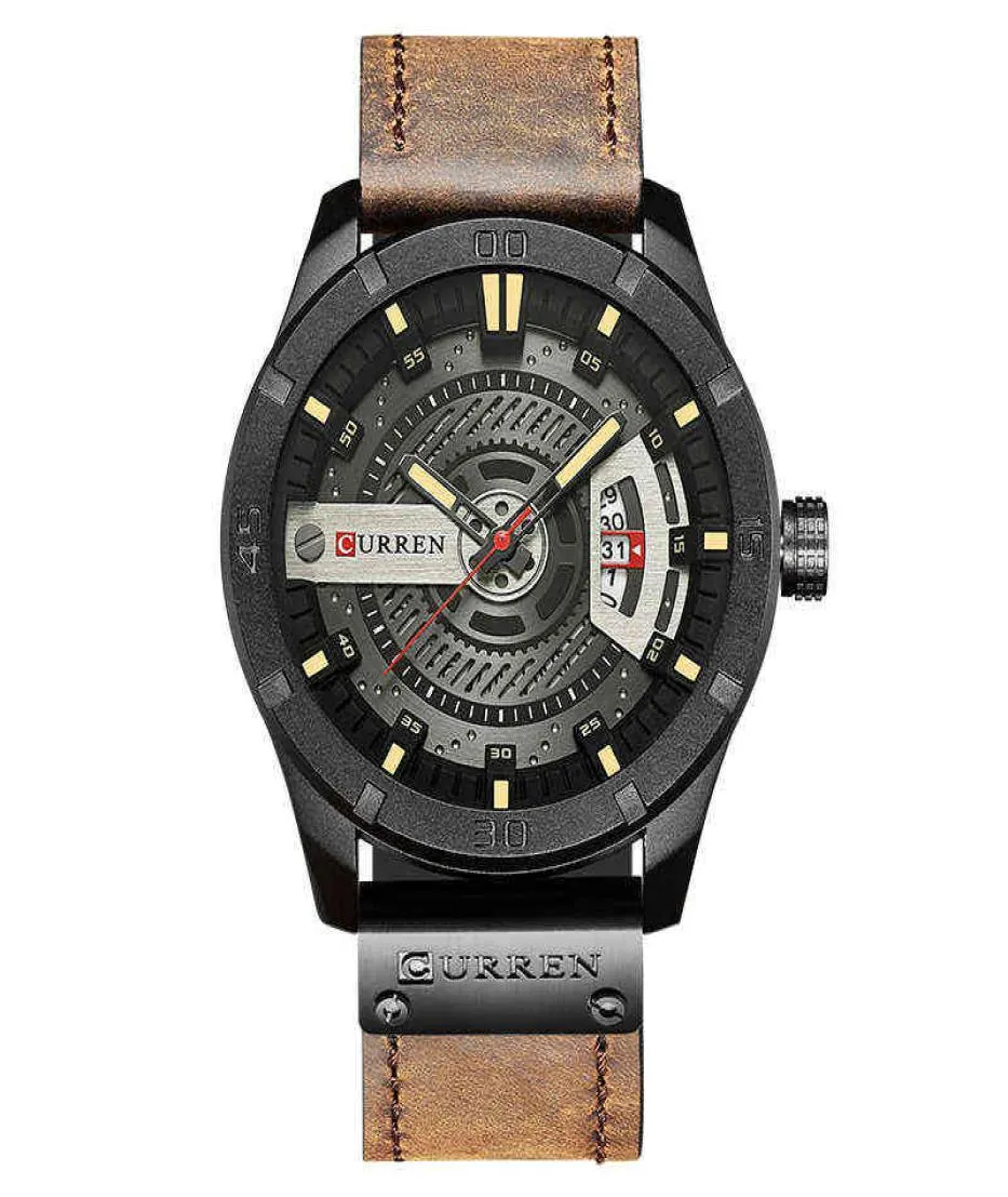 NXY Fashion Watches Curren Carrion 8301 Men039s Sports grande quadrante per il tempo libero orologio automatico di lusso 2203161775866