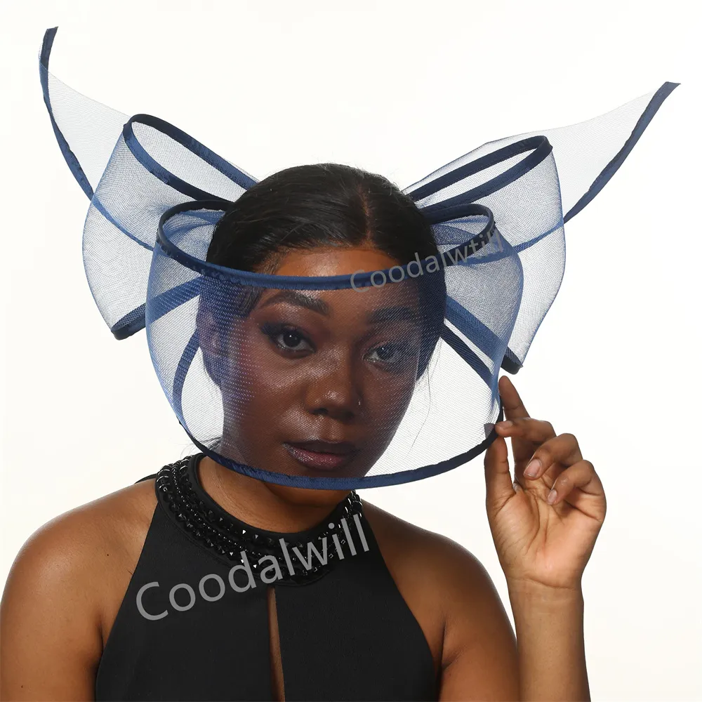 Boda Mesh Fascinador Sombrero Mujeres Elegantes Kentucky Ascot Cadtel de la Iglesia Cóctel Capeau Capitán Net Millinery Cap Bride Race Wedd