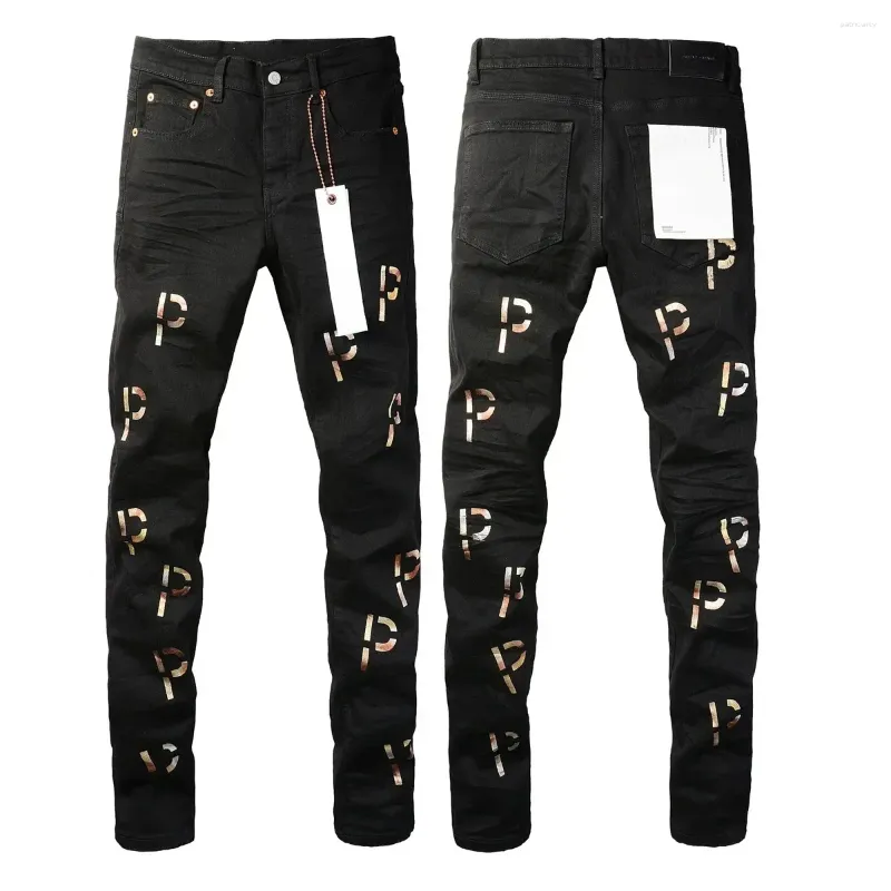 Damesbroek 2024 Paarse Roca Brand Jeans mode hoogwaardige gestempelde brief reparatie Laagbouw magere denim 28-40 maat