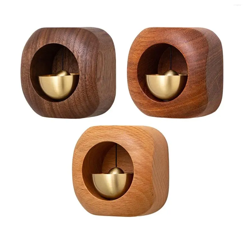 Dekorative Figuren Holzkopiebesitzer Bell Magnetic Doorklingel Chime für Restaurantgeschäfte Büro