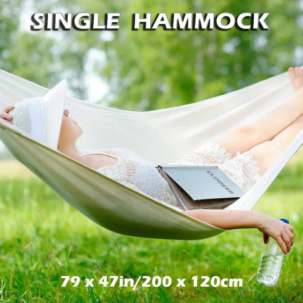 Hamacs Camping Suspended Place Place pliant Hamacs Outdoor Garden Street Swings For Struxture Grands enfants Femmes Cheap 2024