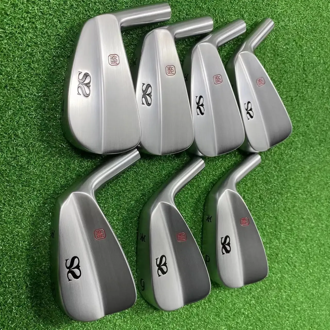 Golf Club As-1 Iron Set 7 stcs 4-P S20C Soft Carbon Steel gesmeed kop 240424