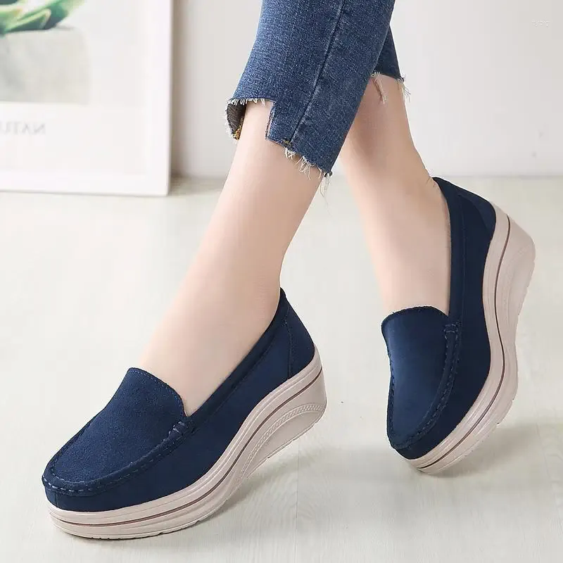 Casual Shoes Moccasins Plus Size Women's Coated Mother Elastic Band Flat Leisure Doug Pumps Lazy