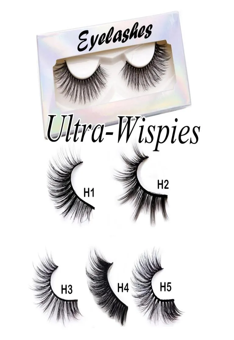 Ultra Wispies faux 3d mink ögonfransar naturlig lång mjuk fluffig falsk ögonfrans i bulk full remsa fransar förlängning makeup5768144