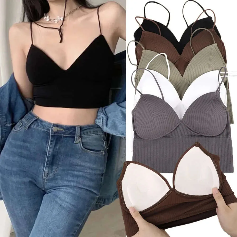 Femmes crop tops gilet sous-vêtements dames sexy camisole extensible poussoir le soutien-gorge avec poitrine de poitrine bralette