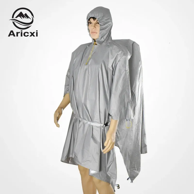 Aricxi Ultralight Hiking Cycling Raincoat Outdoor Awning Camping Mini Tarp Sun Shelter Updated 15D Silicone Silver Coating 240417