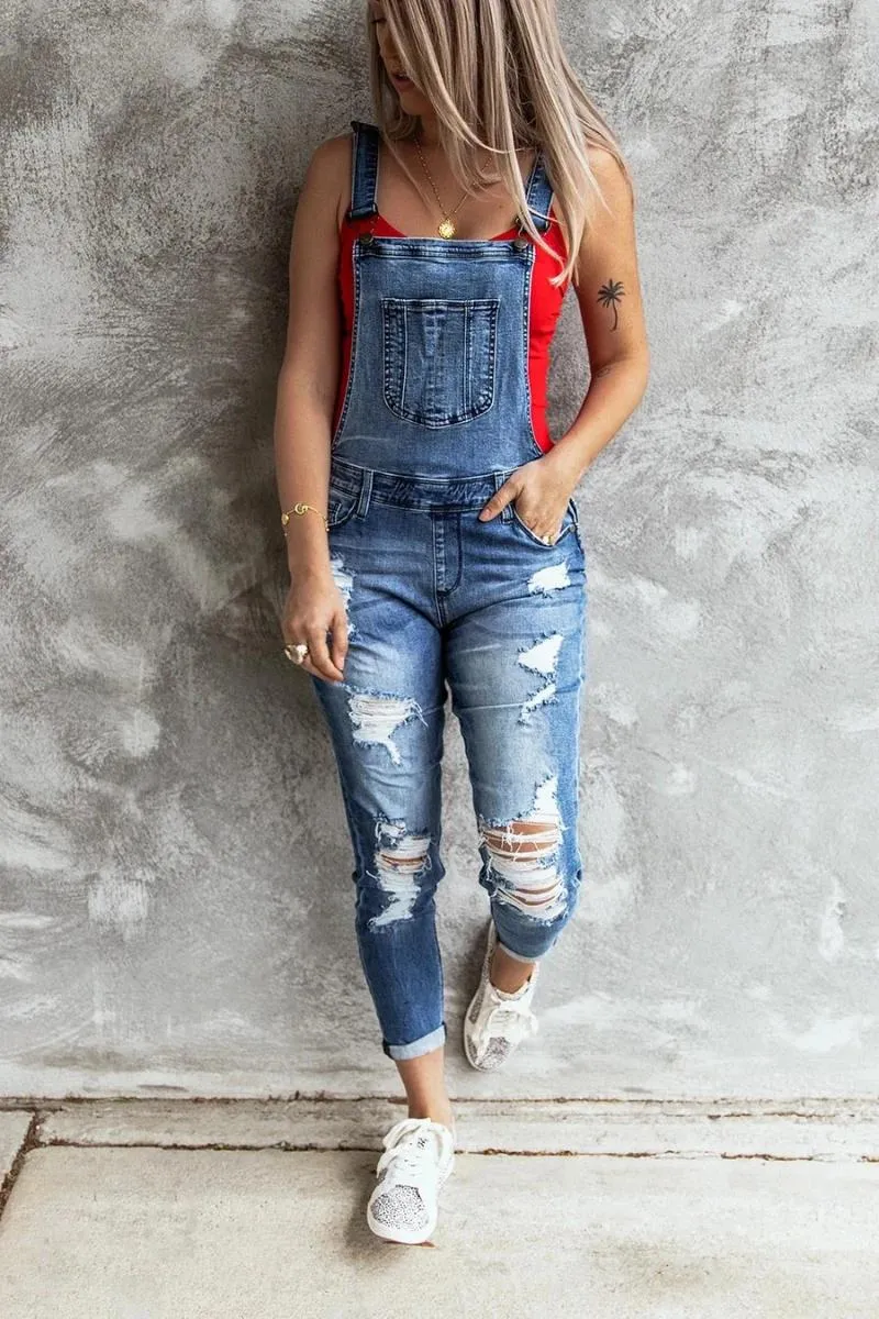 Ripped jean jumper clearance