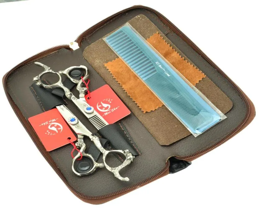 60Inch Meisha Dragon Handle Barber Scissors Professional Hairdressing Scissors Kits Hair Cutting Thinning Shears JP440C HA02803357482