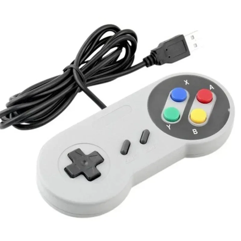 1PCS WIRED SUPER USBコントローラーゲームパッドジョイスティッククラシックJoypad for Nintendo SNESゲームWindowsPC Macコンピューター