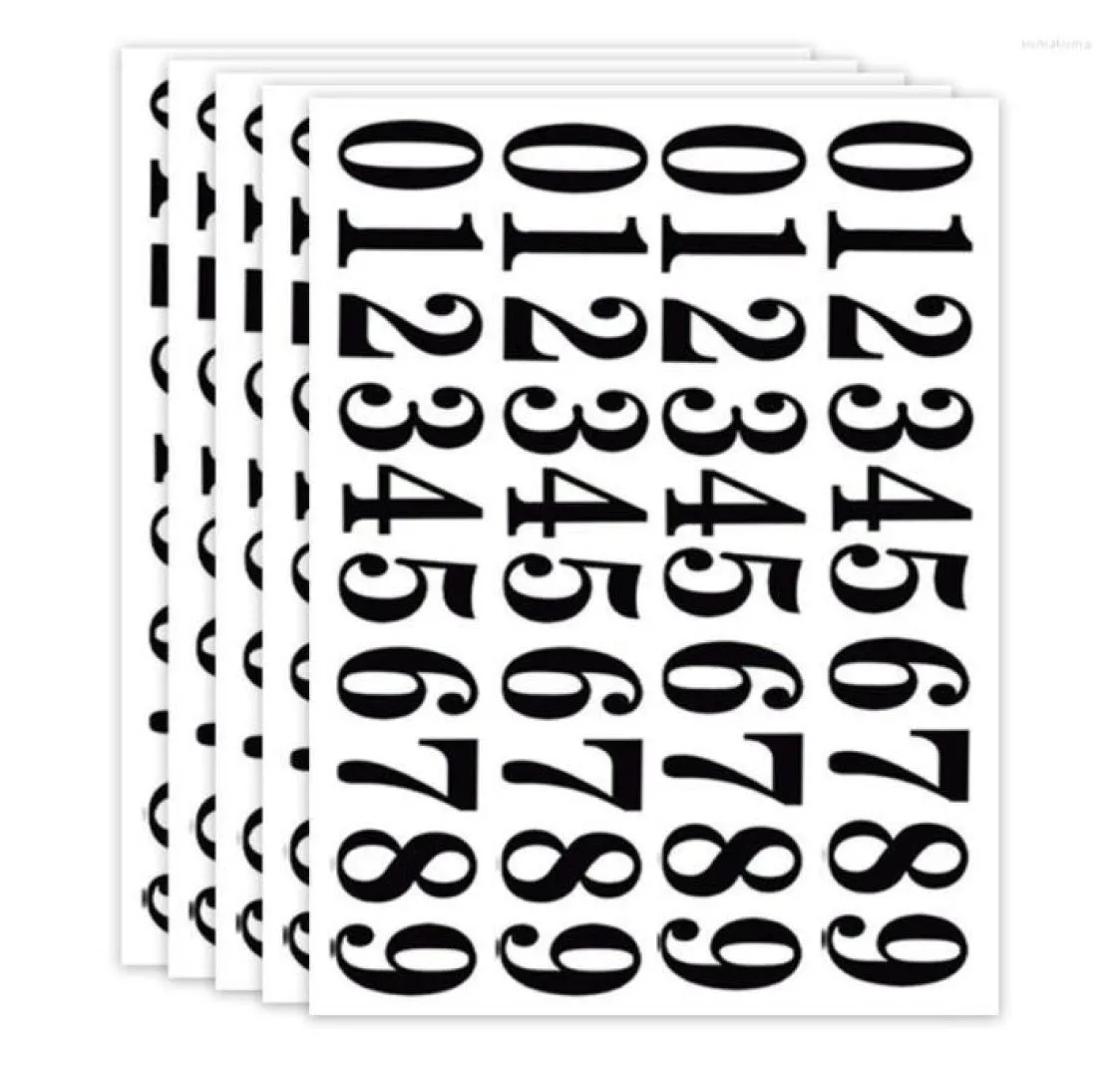 Fogli per avvolgimento regalo piccoli adesivi adesivi neri da 200 pezzi per numeri di numero per le porte Windows dei segnali di cassetta postale