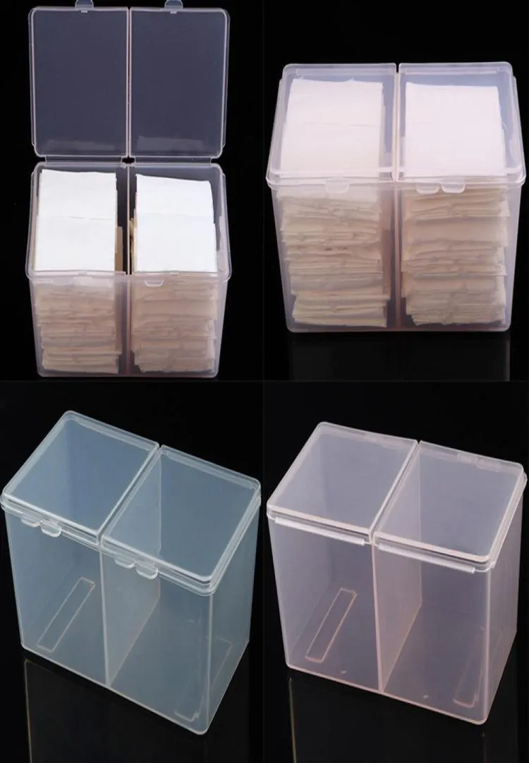 Pamuk ped kutusu tırnak sanatı sökücü kağıt silme tutucu konteyner depolama çantası 300 pcs pamuk mendilleri UV jel temizleyici tiftik tozu TO2530195