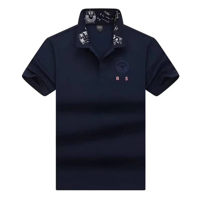 Lyxpolo skjorta designer t-shirt alfabet bild broderi bomull kort hylsa t shirt mode affärsmän korta kläder polo skjorta l casual bos kläder