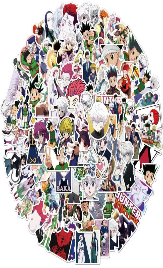 100 pcsSet Hunter x Hunter Nieuwe anime kleine waterdichte stickers voor doe -het -zelfsticker op koffer bagage laptop fiets skateboard car1195636